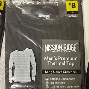 Mission Ridge Men’s Premium Thermal Top Long Sleeve Crewneck
